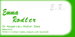 emma rodler business card